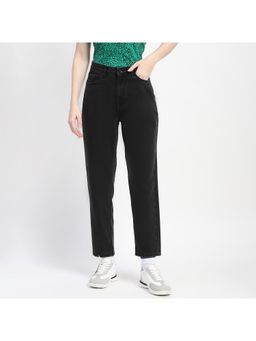 Madame - Cotton Solid Black Straight Denim