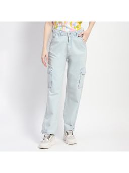 Madame - Cargo Ice Blue Light Wash Denim