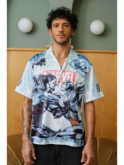 Bonkers Corner - White Battle Stars Oversized Shirt