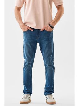 Snitch - Blue Washed Slim Casual Jeans