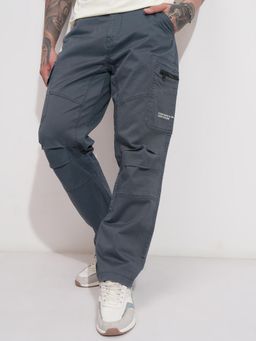 HIGHLANDER - Men Grey Solid Relaxed Cargo