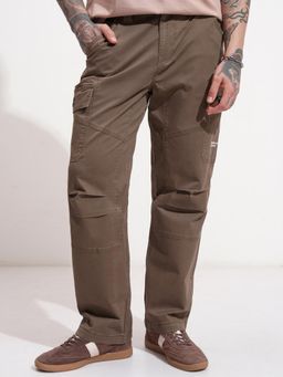 HIGHLANDER - Men Brown Solid Relaxed Cargo