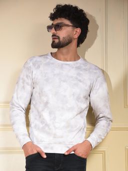 CRIMSOUNE CLUB - Men Off White Printed Sweatshirt