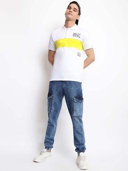Belliskey - White Collar Neck Cotton Casual Polo T-Shirt