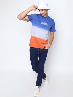 Belliskey - Multi-Color Round Neck Cotton Casual T-Shirt