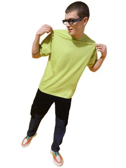 Belliskey - Green Round Neck Cotton Casual T-Shirt