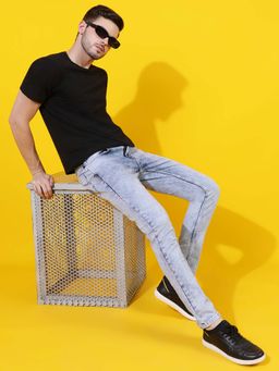 Belliskey - Solid Skinny Fit Light Blue Denim Jeans