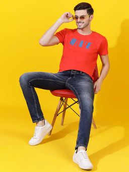 Belliskey - Solid Skinny Fit Navy Blue Denim Jeans