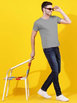 Belliskey - Solid Skinny Fit Navy Blue Denim Jeans