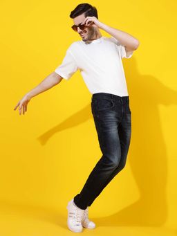 Belliskey - Solid Skinny Fit Navy Blue Denim Jeans