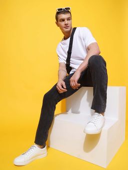 Belliskey - Black Casual Solid Regular Fit Denim Jeans