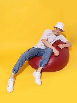 Belliskey - Blue Casual Solid Joggers Fit Denim Jeans