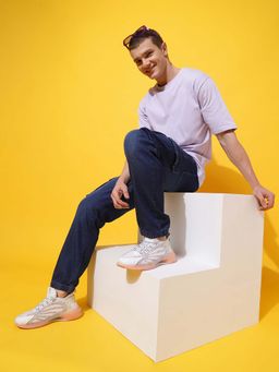 Belliskey - Navy Blue Casual Solid Joggers Fit Denim Jeans