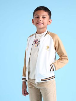 U.S. POLO ASSN. - Boys White Colorblock Sweatshirt