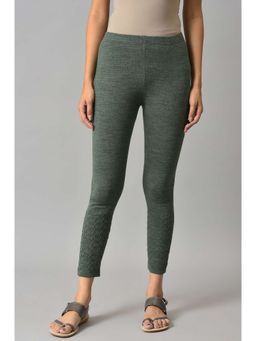 Elleven - Women Solid Knitted Ankle-Length Leggings