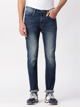 Pepe Jeans - Navy Blue Vapour Slim Fit Mid Waist Jeans