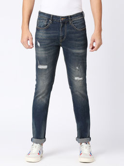 Pepe Jeans - Navy Blue Vapour Slim Fit Mid Waist Jeans