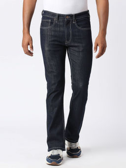 Pepe Jeans - Navy Blue Bootcut Slim Fit Mid Waist Boot Leg Jeans