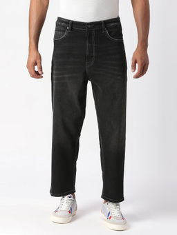 Pepe Jeans - Black Tyler 90's Relaxed Fit Mid Waist Dropped Crotch Ankle Jeans