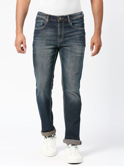 Pepe Jeans - Navy Blue Cash Straight Fit Mid Waist Straight Leg Jeans