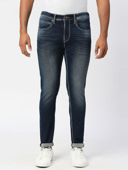 Pepe Jeans - Navy Blue Chinox Super Skinny Fit Mid Waist Jeans