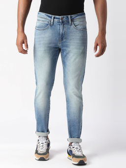 Pepe Jeans - Blue Chinox Super Skinny Fit Mid Waist Jeans