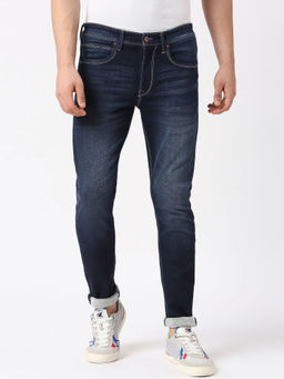 Pepe Jeans - Navy Blue Chinox Super Skinny Fit Mid Waist Jeans