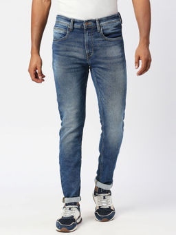 Pepe Jeans - Blue Chinox Super Skinny Fit Mid Waist Jeans
