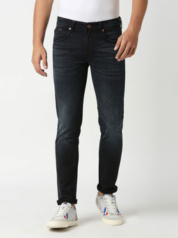 Pepe Jeans - Navy Blue Tapered Vapour Tapered Fit Low Waist Jeans