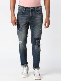 Pepe Jeans - Blue Vapour Slim Fit Mid Waist Jeans