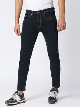 Pepe Jeans - Navy Blue Chinox Ankle Super Skinny Fit Mid Waist Ankle Jeans