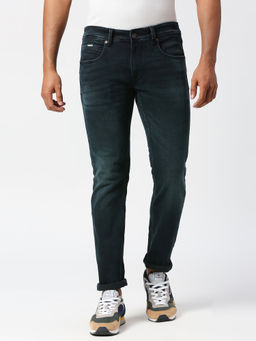 Pepe Jeans - Navy Blue Tapered Vapour Tapered Fit Low Waist Jeans