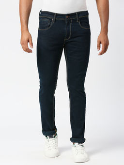 Pepe Jeans - Navy Blue Vapour Slim Fit Mid Waist Jeans