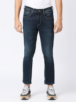 Pepe Jeans - Navy Blue Chinox Ankle Super Skinny Fit Mid Waist Ankle Jeans