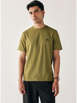 Andamen - Men Olive Solid Casual T-Shirt