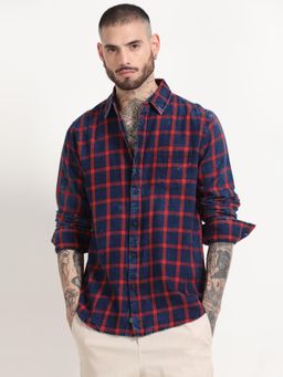 SILISOUL - Men Multi-Color Checks Casual Shirt