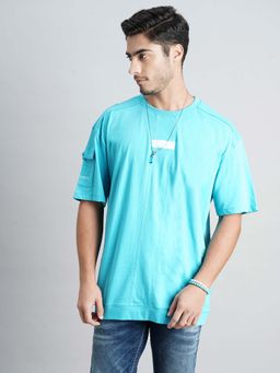 ROOKIES - Men Blue Printed Casual T-Shirt