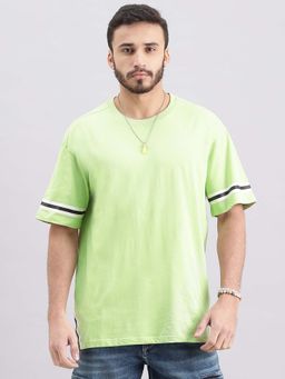 ROOKIES - Men Green Printed Casual T-Shirt