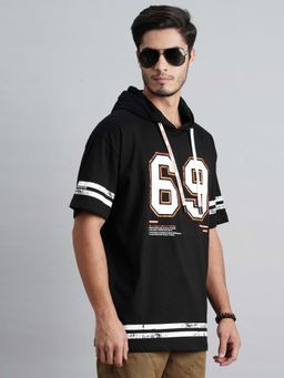 ROOKIES - Men Black Printed Casual T-Shirt