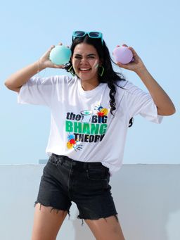 AAREIN - Women White Holi Oversized T-Shirt