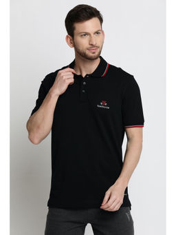 Van Heusen Innerwear - Men Athleisure Antiviral & Ultra Soft Polo T-Shirt - Black