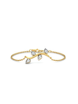 KuberBox - Petal Single Chain Bracelet 18K Gold