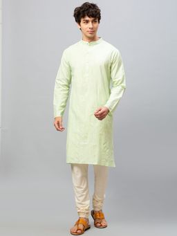 Globus - Lime Green Woven Design Kurta