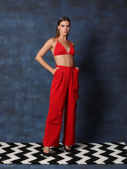 Swatee Singh - Strappy Top With Cargos Pant