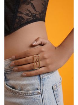 Royal Pitarah - Rectangular Muse Gold Ring