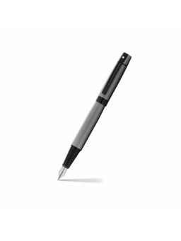 Sheaffer - Gift 300 Lacquer Fountain Pen -Fine Matte Grey with Polished Black Trim