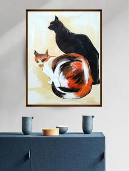 The Art House - Abstract Painting Multicolor (40X30 Inches)