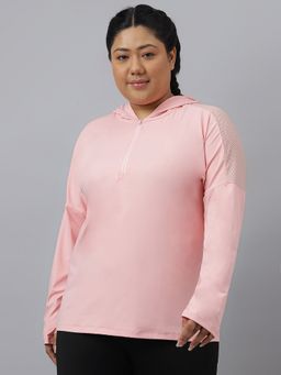 Fitkin - Plus Size Pink Super Soft Anti-Odor Long Sleeve T-Shirt