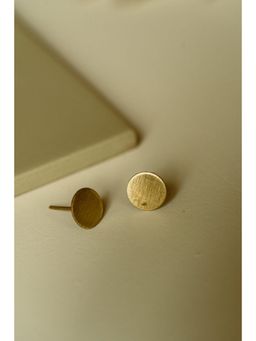 Studio Anviksha - Gold Minimal Circular Studs - Brass