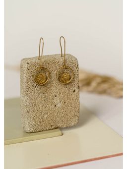 Studio Anviksha - Gold Beaten Circle Loop Earrings
